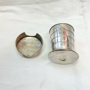 VINTAGE | FH Metal Collapsible Cup With Storage Container